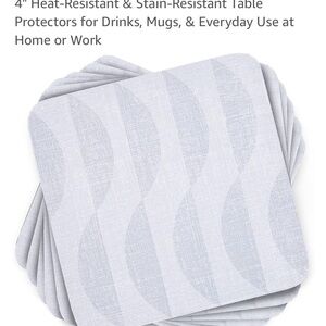 Portmeirion Gray pimpernel set of 6 coasters heat & stain resistant Eclipse